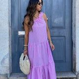 Vestido vichy Toscana rosa