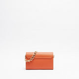 Love Moschino orange shoulder bag with chain strap