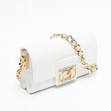Love Moschino white shoulder bag with chain strap