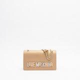 Love Moschino camel shoulder bag with chain strap