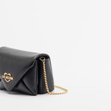 Mala mini bag Love Moschino em preto com alça de corrente