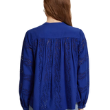Scotch &amp; Soda blue English embroidery blouse