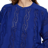 Scotch &amp; Soda blue English embroidery blouse