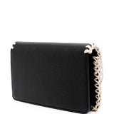 Love Moschino black shoulder bag with white stitching