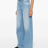 Twinset wide leg jeans with logo belt