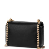 Mala mini bag Love Moschino preta com lenço estampado