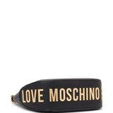 Mala Love Moschino preta de mão com alça a tiracolo