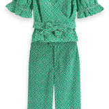 Scotch &amp; Soda set in green English embroidery