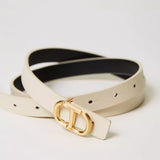 White and black reversible Twinset belt
