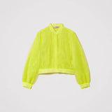 Twinset bomber in lime organza and lace