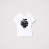 Twinset white t-shirt with printed logo