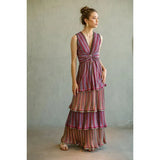 Long ruffled Cecilia Prado dress in knitted mesh