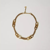 Choker em corrente dourado TWINSET com logo