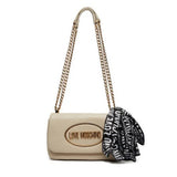 Mala mini bag Love Moschino cru com lenço estampado