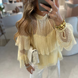 Blusa TWINSET em tule amarelo