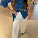 Wide leg jeans TWINSET brancas