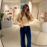 Straight fit jeans TWINSET em denim escuro