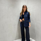 Casaco TWINSET em tweed azul