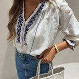 Blusa Scotch & Soda bege com bordados