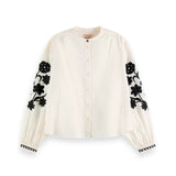 Scotch &amp; Soda shirt with embroidered sleeve