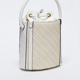 Liu Jo white raffia shoulder bag bucket bag