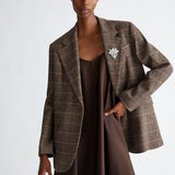 Blazer Liu Jo em xadrez oversized