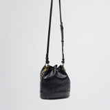 Mala bucket bag LIU JO em preto com logotipo em relevo