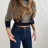 Straight fit jeans TWINSET em denim escuro