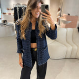 Casaco TWINSET em tweed azul