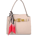 Pink Liu Jo shoulder bag with decorative scarf