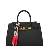 Black Liu Jo handbag with decorative scarf