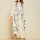 Ottod'ame midi dress with embroidery