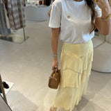 Saia midi TWINSET em tule amarelo