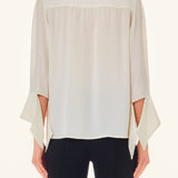 Liu Jo nude blouse with gold buttons
