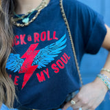 T-shirt cinza Rock & Roll