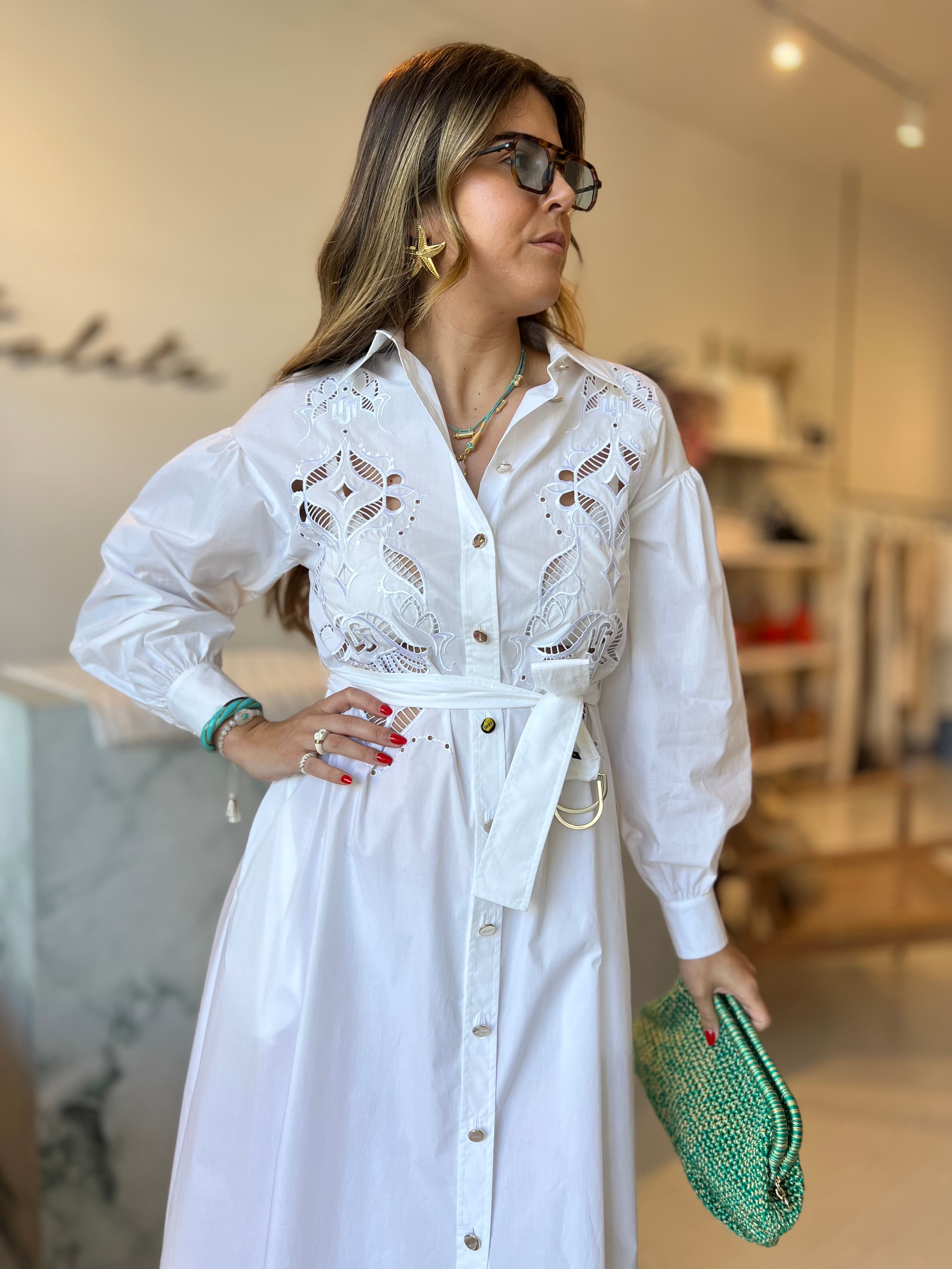 Liu Jo embroidered white dress