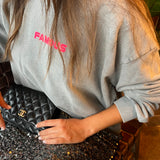 PRÉ-VENDA Sweatshirt cinza "FAMOUS"