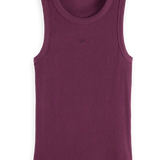 Top em malha canelada bordeaux Scotch & Soda