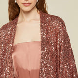 Ottod'ame oversized pink sequin coat