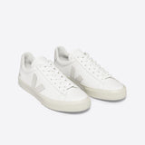 White Veja sneakers with gray logo | Chromefree Field
