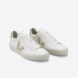 White Veja sneakers with beige logo | Chromefree Field