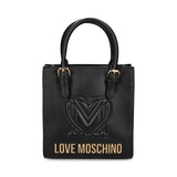 Mala de mão Love Moschino em preto com alça tiracolo