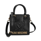 Mala de mão Love Moschino em preto com alça tiracolo