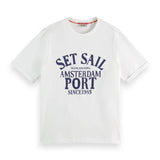 White T-shirt "SET SAIL" by Scotch &amp; Soda