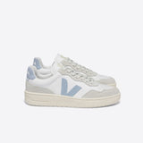 White Veja sneakers with blue logo | V-90